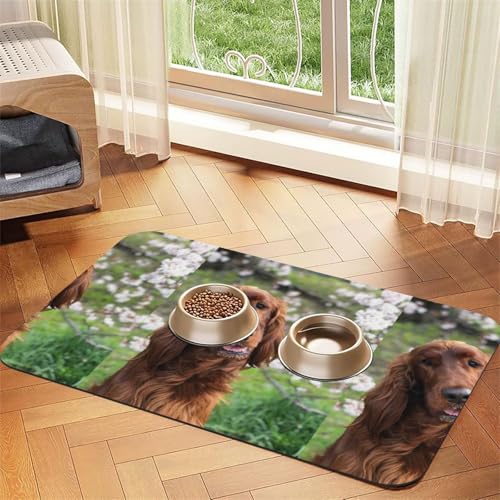 Lustiger Pudel,wasserdichte Futtermatte für Haustiere, Tischsets für Katzen und Hunde für Futter und Wasser, Futtermatten aus PU-Leder,40x60cm Lustiger Pudel,wasserdichte Futtermatte für Haustiere, Tischsets für Katzen und Hunde für Futter und Wasser, Futtermatten aus PU-Leder,40x60cm von Zouey