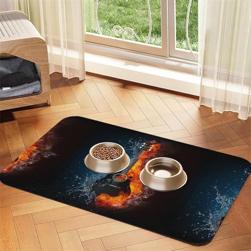 Musik,wasserdichte Futtermatte für Haustiere, Tischsets für Katzen und Hunde für Futter und Wasser, Futtermatten aus PU-Leder,40x60cm Musik,wasserdichte Futtermatte für Haustiere, Tischsets für Katzen und Hunde für Futter und Wasser, Futtermatten aus PU-Leder,40x60cm von Zouey