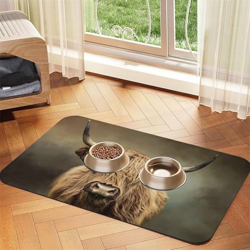 Musiknoten mit Notenschlüssel,wasserdichte Futtermatte für Haustiere, Tischsets für Katzen und Hunde für Futter und Wasser, Futtermatten aus PU-Leder,40x60cm Musiknoten mit Notenschlüssel,wasserdichte Futtermatte für Haustiere, Tischsets für Katzen und Hunde für Futter und Wasser, Futtermatten aus PU-Leder,40x60cm von Zouey