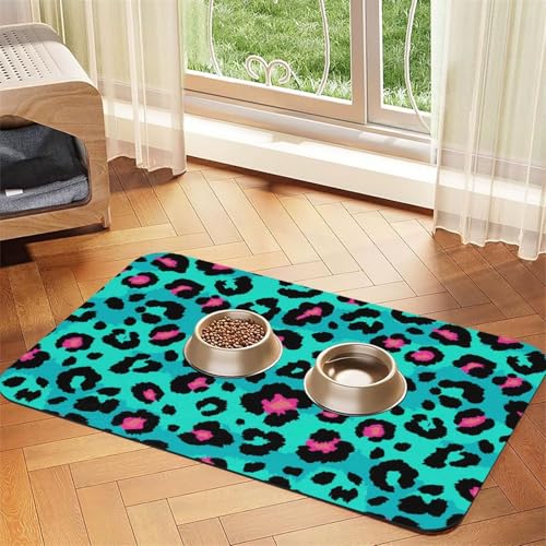 Nahtloser schwarzer Leopardendruck,wasserdichte Futtermatte für Haustiere, Tischsets für Katzen und Hunde für Futter und Wasser, Futtermatten aus PU-Leder,40x60cm Nahtloser schwarzer Leopardendruck,wasserdichte Futtermatte für Haustiere, Tischsets für Katzen und Hunde für Futter und Wasser, Futtermatten aus PU-Leder,40x60cm von Zouey