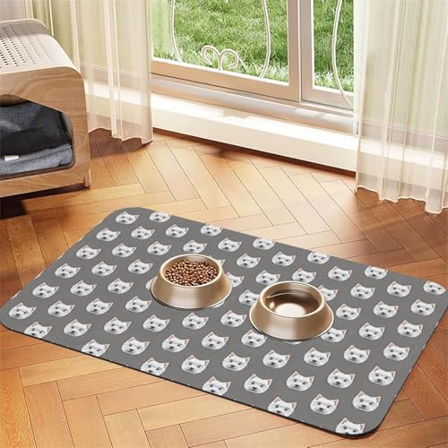 Pferdemuster Blumendruck Kleine Mädchenzimmer Pferde,wasserdichte Futtermatte für Haustiere, Tischsets für Katzen und Hunde für Futter und Wasser, Futtermatten aus PU-Leder,40x60cm Pferdemuster Blumendruck Kleine Mädchenzimmer Pferde,wasserdichte Futtermatte für Haustiere, Tischsets für Katzen und Hunde für Futter und Wasser, Futtermatten aus PU-Leder,40x60cm von Zouey