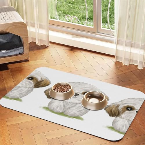 Ramen-Nudelsuppenmuster,wasserdichte Futtermatte für Haustiere, Tischsets für Katzen und Hunde für Futter und Wasser, Futtermatten aus PU-Leder,40x60cm Ramen-Nudelsuppenmuster,wasserdichte Futtermatte für Haustiere, Tischsets für Katzen und Hunde für Futter und Wasser, Futtermatten aus PU-Leder,40x60cm von Zouey