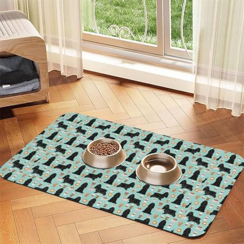 Regenbogenblütenrosen,wasserdichte Futtermatte für Haustiere, Tischsets für Katzen und Hunde für Futter und Wasser, Futtermatten aus PU-Leder,40x60cm Regenbogenblütenrosen,wasserdichte Futtermatte für Haustiere, Tischsets für Katzen und Hunde für Futter und Wasser, Futtermatten aus PU-Leder,40x60cm von Zouey