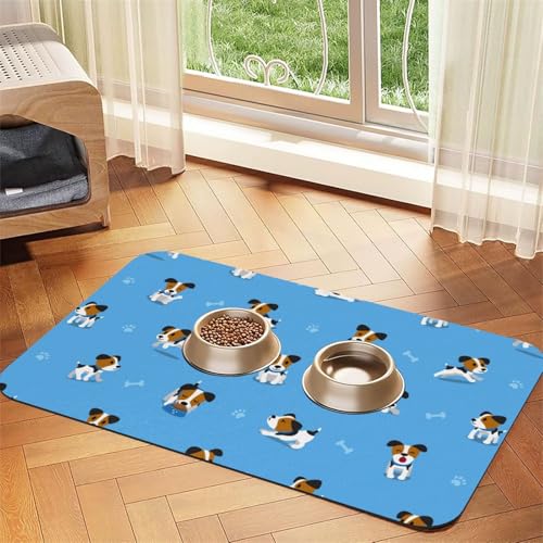 Schöner Malteser-Hundedruck,wasserdichte Futtermatte für Haustiere, Tischsets für Katzen und Hunde für Futter und Wasser, Futtermatten aus PU-Leder,40x60cm Schöner Malteser-Hundedruck,wasserdichte Futtermatte für Haustiere, Tischsets für Katzen und Hunde für Futter und Wasser, Futtermatten aus PU-Leder,40x60cm von Zouey