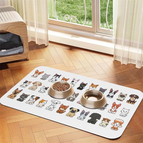 Süßer Shih Tzu,wasserdichte Futtermatte für Haustiere, Tischsets für Katzen und Hunde für Futter und Wasser, Futtermatten aus PU-Leder,40x60cm Süßer Shih Tzu,wasserdichte Futtermatte für Haustiere, Tischsets für Katzen und Hunde für Futter und Wasser, Futtermatten aus PU-Leder,40x60cm von Zouey