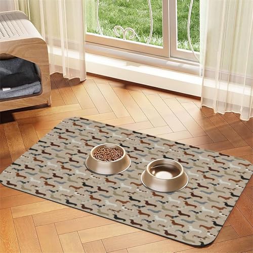 Vintage Blumen Kaninchen Hase Ostern,wasserdichte Futtermatte für Haustiere, Tischsets für Katzen und Hunde für Futter und Wasser, Futtermatten aus PU-Leder,40x60cm Vintage Blumen Kaninchen Hase Ostern,wasserdichte Futtermatte für Haustiere, Tischsets für Katzen und Hunde für Futter und Wasser, Futtermatten aus PU-Leder,40x60cm von Zouey