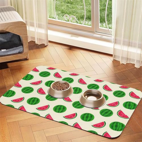 Wassermelone,wasserdichte Futtermatte für Haustiere, Tischsets für Katzen und Hunde für Futter und Wasser, Futtermatten aus PU-Leder,40x60cm Wassermelone,wasserdichte Futtermatte für Haustiere, Tischsets für Katzen und Hunde für Futter und Wasser, Futtermatten aus PU-Leder,40x60cm von Zouey