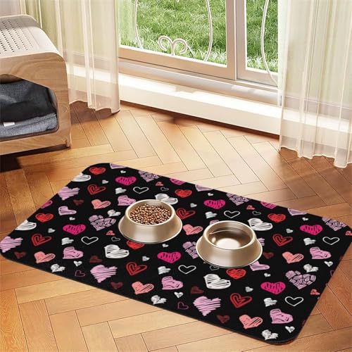 Weihnachten mit goldenen Schneeflocken,wasserdichte Futtermatte für Haustiere, Tischsets für Katzen und Hunde für Futter und Wasser, Futtermatten aus PU-Leder,40x60cm Weihnachten mit goldenen Schneeflocken,wasserdichte Futtermatte für Haustiere, Tischsets für Katzen und Hunde für Futter und Wasser, Futtermatten aus PU-Leder,40x60cm von Zouey