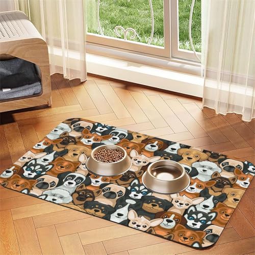 Weltraum-Badminton,wasserdichte Futtermatte für Haustiere, Tischsets für Katzen und Hunde für Futter und Wasser, Futtermatten aus PU-Leder,40x60cm Weltraum-Badminton,wasserdichte Futtermatte für Haustiere, Tischsets für Katzen und Hunde für Futter und Wasser, Futtermatten aus PU-Leder,40x60cm von Zouey