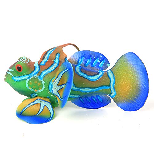 Aquarium Simulation Anglerfisch, Landschaftsdekoration ABS Luminous Luminous Simulation Anglerfisch, für Aquarium(Green Blue) von Zouminyy