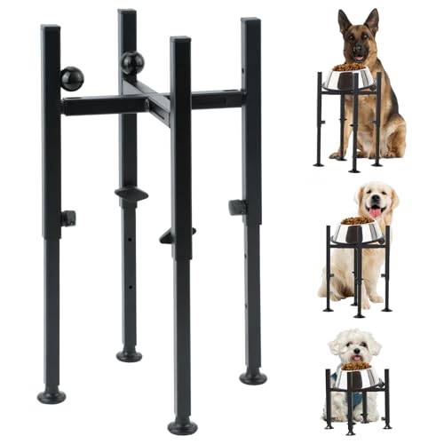 Zoyiancy ErhöHter Hundenapf,HundefressnäPfe ErhöHt Passt 6.5-10.5" SchüSseln, HundenapfstäNder Mit 3 Einstellbaren HöHen,Geneigtes Design Metall ErhöHt Hundefutter von Zoyiancy