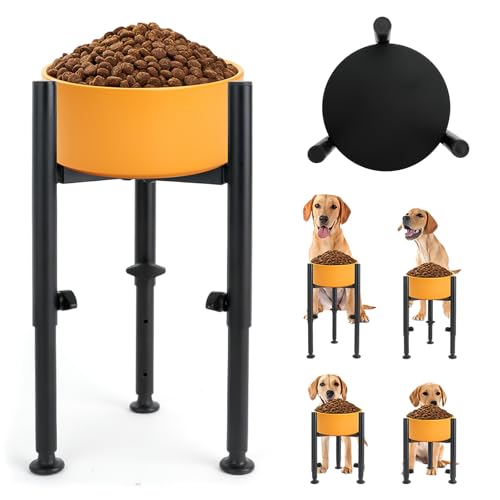 Zoyiancy Hundenapf Erhöht Ständer in ErhöHter Position, Futternapf Hund Erhöht und Hundenapf Höhenverstellbar in ErhöHter Position,Vier Verstellbare Höhen von 5-10 Zoll Breite (Circular Panel) von Zoyiancy
