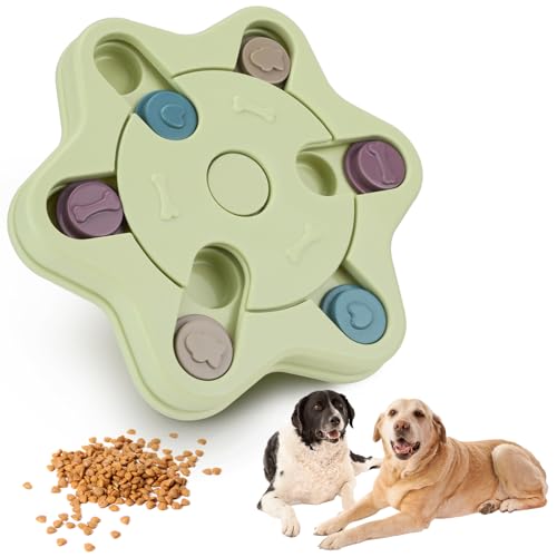 Zoyiancy Interaktives Hunde-Puzzle-Spielzeug, Haustier-Puzzle-langsamer Feeder, IQ-Stimulations-Leckerli für Training, Mental Slow Feeder für Welpen, Katzen, Spielzeug, Geschenke (Grün) von Zoyiancy