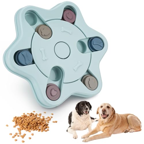 Zoyiancy Interaktives Hunde-Puzzle-Spielzeug, Haustier-Puzzle-langsamer Feeder, IQ-Stimulations-Leckerli für Training, mentaler langsamer Feeder für Welpen, Katzen, Spielzeug, Geschenke (Blau) von Zoyiancy