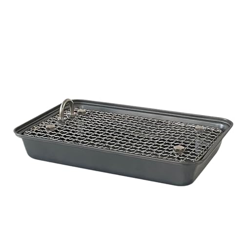 Bunny Katzentoiletten-Trainer, abnehmbare Katzentoilettenpfanne, wiederverwendbarer Trainingskäfig, Edelstahl-Töpfchentrainer für kleine und mittelgroße Tiere, 30 x 20 x 4,5 cm, Schwarz Bunny Katzentoiletten-Trainer, abnehmbare Katzentoilettenpfanne, wiederverwendbarer Trainingskäfig, Edelstahl-Töpfchentrainer für kleine und mittelgroße Tiere, 30 x 20 x 4,5 cm, Schwarz von Zqkimzi