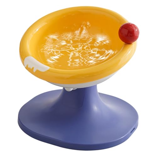 Cat Feeder, Cats Bowls Elevated, Ergonomic Feeders Stand with Adjustable Height, Deep Design Pet Dish Small Breed, Feeding Solution for Apartment, Floor Protection, 18x18x15.5cm von Zqkimzi
