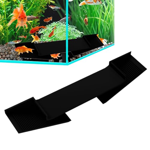 Fish Tank Cave, Aquarium Tunnel Shelter Tube Reptile and Aquatic Pets, Large Triangle Curve Hole Decoration for Corner Placement in Terrarium or Aquarium Use, 25x4.5x4.3cm von Zqkimzi