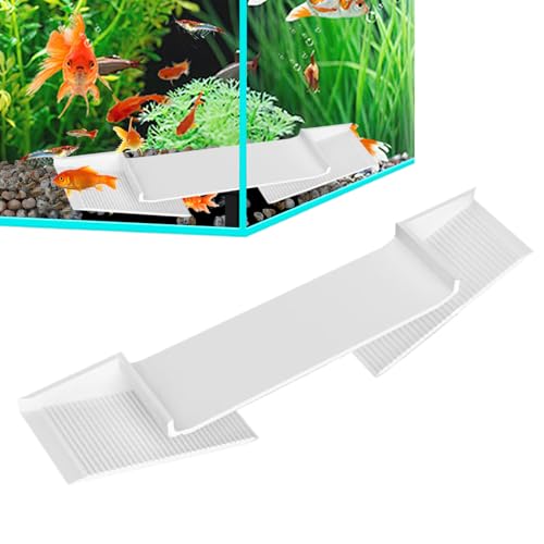 Fish Tank Cave, Aquarium Tunnel Shelter Tube Reptile and Aquatic Pets, Large Triangle Curve Hole Decoration for Corner Placement in Terrarium or Aquarium Use, 25x4.5x4.3cm von Zqkimzi