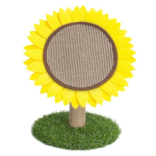 Flower Cat Tree Furniture, Interactive Cat Activity Tree Indoor Cat Scratcher Furniture Sisal Cat Scratcher Board Cat Tree With Sunflower Design Compact Cat Scratcher For Indoor Cats von Zqkimzi