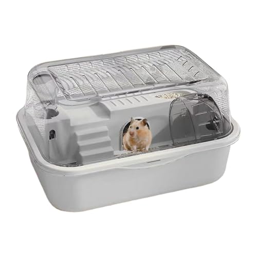 Hamster Cage, 2-Tier Habitat, Hamster Enclosure with Silent Running Wheel, Multi-Level Small Animal Home for Gerbils, Chinchillas, Bunnies, and Squirrels, 13.78x9.84x7.28 inches Hamster Cage, 2-Tier Habitat, Hamster Enclosure with Silent Running Wheel, Multi-Level Small Animal Home for Gerbils, Chinchillas, Bunnies, and Squirrels, 13.78x9.84x7.28 inches von Zqkimzi