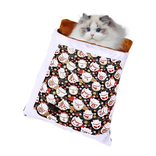 Katzen-Winterschlafsack, gemütliches Katzennest, Haustier-Kuschelsack, Katzenschlafsack, Indoor-Katzenbett, weicher gemütlicher Katzensack, bequeme Katzenbetthöhle, Kuschelsack für Katzen Katzen-Winterschlafsack, gemütliches Katzennest, Haustier-Kuschelsack, Katzenschlafsack, Indoor-Katzenbett, weicher gemütlicher Katzensack, bequeme Katzenbetthöhle, Kuschelsack für Katzen von Zqkimzi