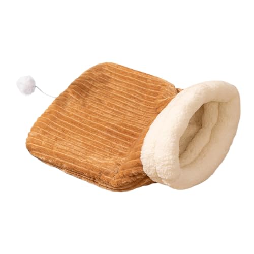 Katzenschlafsack, Katzenbettschlafsack, gemütlicher Katzenschlafsack, weiches Katzenhöhlenbett, Katzenkuschelsack, Katzenschlafsack, weicher Katzenbettwäschebeutel, tragbarer Katzenschlafsack von Zqkimzi