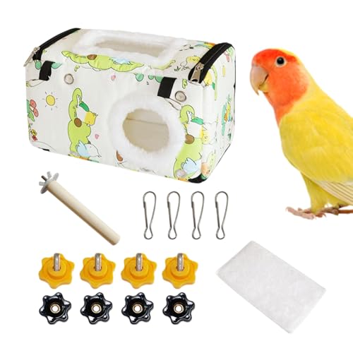 Papageienhaus Schlafen Warm Vogelnest Papagei Bett Haus Sittich Bett Hängematte Winter Vogelhängematte Baumwolle Vogelhaus Sittich Nest Bett Conure Schlafnest Nymphensittich Vogelhängematte Vogelbett von Zqkimzi