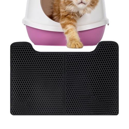 Rutschfeste Katzenklo Matte, Große Katzentoilettenmatte, Haustierstreu Streukontrollmatte, Katzentoilettenlösung, Doppelte Streukontrolle Katzenklo Matte, Wasserabweisende Katzenstreu Fangmatte für Rutschfeste Katzenklo Matte, Große Katzentoilettenmatte, Haustierstreu Streukontrollmatte, Katzentoilettenlösung, Doppelte Streukontrolle Katzenklo Matte, Wasserabweisende Katzenstreu Fangmatte für von Zqkimzi