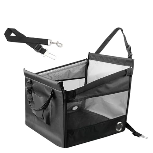 Welpenautositze, atmungsaktiver Auto-Rucksack für Hunde, multifunktionaler wasserdichter Booster-Autositz, bequemes Reisebett für Welpen und Kätzchen, 48 x 46 x 45 cm von Zqkimzi