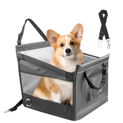 Welpenautositze, atmungsaktiver Auto-Rucksack für Hunde, multifunktionaler wasserdichter Booster-Autositz, bequemes Reisebett für Welpen und Kätzchen, 48 x 46 x 45 cm von Zqkimzi