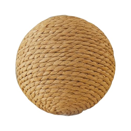 Zqkimzi Cat Ball Toy, Interactive Cat Toy, Pet Rolling Ball - Natural Rabbit Scratching Ball with Sound, Ideal for Cats, Kittens & Rabbits, Fun Rolling Ball for Play and Exercise von Zqkimzi