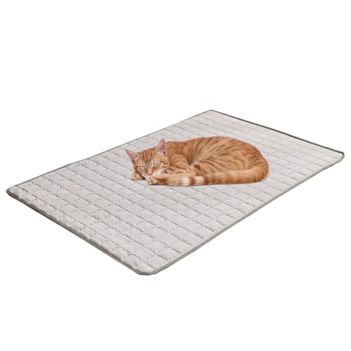 Zqkimzi Hundekühlmatte - Kühlunterlage Für Hunde,wasserdichte rutschfeste Atmungsaktive 68X48 cm für Welpen Kennel Außenbereich und Reise von Zqkimzi