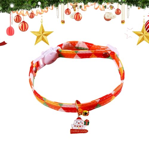 Zqkimzi Katzenhalsbänder für Weihnachten, doppellagig, Girlande, Weihnachtsbaum, Haustierhalsband, niedliche Haustier-Weihnachtsschleifen für Partys, Versammlungen, Veranstaltungen, Karneval von Zqkimzi