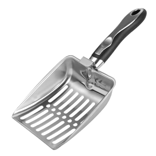 Zqkimzi Katzenstreuschaufel, Edelstahl-Kastenschaufel, tragbares Reinigungswerkzeug, Siebschaufeln mit ergonomischem langem Griff, ideal für Haustierhaushalt, Hygiene-Wartung, 25,5 x 10,7 x 3,5 cm Zqkimzi Katzenstreuschaufel, Edelstahl-Kastenschaufel, tragbares Reinigungswerkzeug, Siebschaufeln mit ergonomischem langem Griff, ideal für Haustierhaushalt, Hygiene-Wartung, 25,5 x 10,7 x 3,5 cm von Zqkimzi