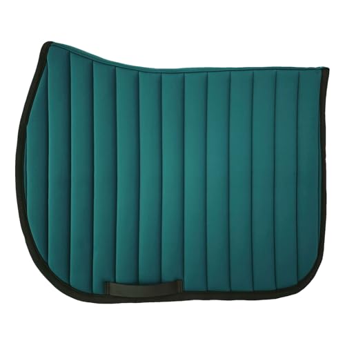 Zqkimzi Pony Saddle Pads, Sweat-Wicking Saddle Board Pad, Comfortable with Ergonomic Equestrian Riding Pad, Ideal for Horse Jumping Racing, 26.77x20.08 inches, Green Pink and Cyan Blue von Zqkimzi