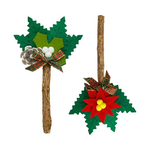 Zqkimzi Weihnachts-Katzenminze-Spielzeug für Kätzchen, Beiß-Kauspielzeug für die Zahnreinigung, interaktives Katzenspielzeug mit natürlichen Silbervin-Stäbchen von Zqkimzi