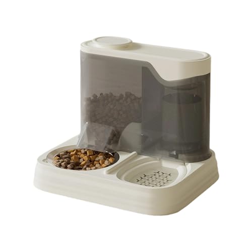 Edelstahl Abnehmbare Haustiernahrung Mit Integrierter Wasserspender Flasche Anti Schlupf Füße Anti Spill Hunde Katzen Schalen Tiernahrung Und Wasserspender von Zqxnt