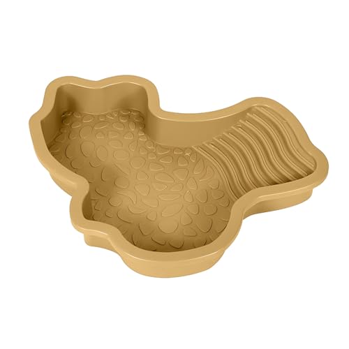 Zqxnt Extra Breit Geschälte Tierwanne Safe Safe ABS Design Zwei Umgebung Für Partielle Wasserarten Mittelgroße Reptilien Wasserbehälter von Zqxnt
