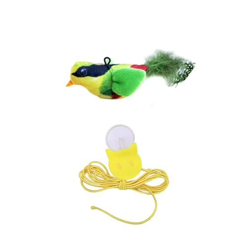 Zqxnt Katzen Vogelspielzeug Chirping Interactive Vogelspielzeug Necken Sparrow Lustige Übung Für Innenstadt Spiele Übung Wandmontage Katzen von Zqxnt