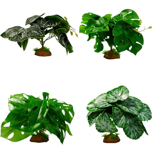 Zqxnt Künstliche Blattaquariumdekorationen Für Garnelenlebensraum Terrarium Pflanzen Fisch Landschaft Ornamente Fischtanks Ornamente von Zqxnt