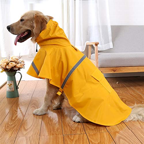 Zrong Großer Hunderegenmantel Hundemantel Haustier-Kleidung Hund Raincoat Teddybär Big Dog-Regen-Mantel (Farbe : Blue, Size : L) von Zrong