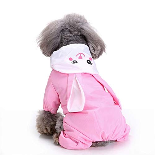 Zrong Haustier Hund Raincoat wasserdichte Kleidung Feste Hundekleidung Regen-Mantel-Welpen Kleidung for Hunde Haustiere Kleidung (Farbe : Pink, Size : L) von Zrong