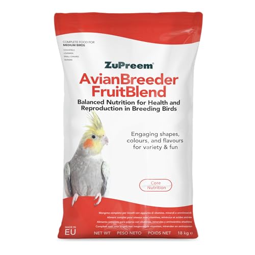 Zupreem Multifruits Breeder Futtermittel für mittelgroße Vögel, geeignet für die Zucht von Agapornis, NINFA-Nymphensittiche, kleine Cotorras und argentinische Cotorras, 18 kg Zupreem Multifruits Breeder Futtermittel für mittelgroße Vögel, geeignet für die Zucht von Agapornis, NINFA-Nymphensittiche, kleine Cotorras und argentinische Cotorras, 18 kg von ZuPreem