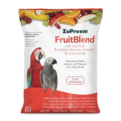 Zupreem Multifrutas Futter für Begleitvögel - Früchte und Vitamine - Futter für Vögel Geeignet für Papageien, Aras, Kakadus, Caiques und Andere Mittelgroße bis Große Vögel - 7,5 kg Zupreem Multifrutas Futter für Begleitvögel - Früchte und Vitamine - Futter für Vögel Geeignet für Papageien, Aras, Kakadus, Caiques und Andere Mittelgroße bis Große Vögel - 7,5 kg von ZuPreem