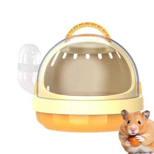 Transport für kleine Tiere, tragbarer Transportkäfig für Hamster, Transportbehälter für Hamster, Belüftung, bequemer Griff (18,6 x 1 6 cm) von Zuasdvnk
