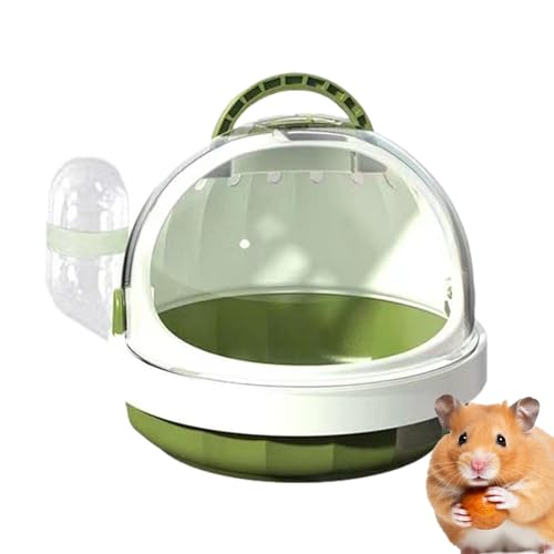 Transport für kleine Tiere, tragbarer Transportkäfig für Hamster, Transportbehälter für Hamster, Belüftung, bequemer Griff (18,6 x 1 6 cm) von Zuasdvnk