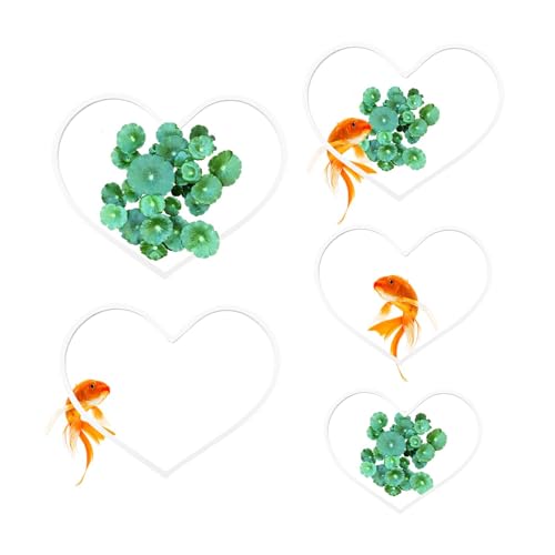 Zuasdvnk Fischfutterring, schwimmender Pflanzenring | Herzförmiger Schwimmring für Aquarien - 5 Stück schwimmender Pflanzenkorral, Aquarium-Futterringe, um schwimmende Pflanzen an Ort und Stelle zu Zuasdvnk Fischfutterring, schwimmender Pflanzenring | Herzförmiger Schwimmring für Aquarien - 5 Stück schwimmender Pflanzenkorral, Aquarium-Futterringe, um schwimmende Pflanzen an Ort und Stelle zu von Zuasdvnk