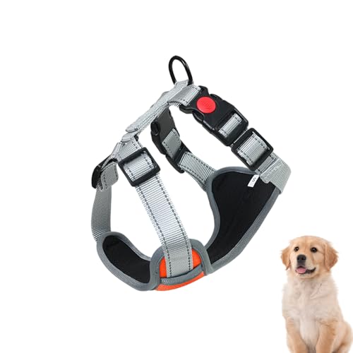 Zuasdvnk Hundegeschirr, atmungsaktiv, kein Ziehen, reflektierendes Hundegeschirr mit weicher Schaumstoffpolsterung und 2 Gurtschnallen Zuasdvnk Hundegeschirr, atmungsaktiv, kein Ziehen, reflektierendes Hundegeschirr mit weicher Schaumstoffpolsterung und 2 Gurtschnallen von Zuasdvnk