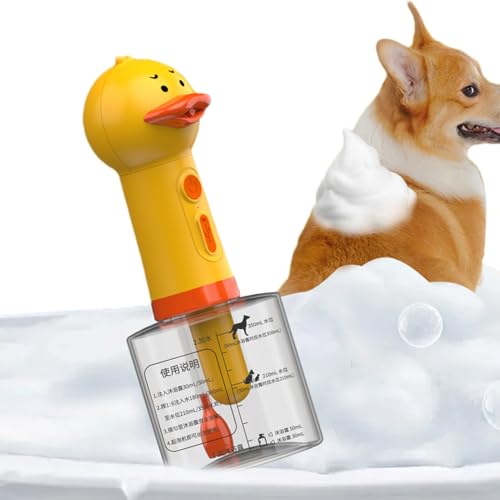 Zuasdvnk Hundeshampoo Schaumsprüher – Elektrische Haustier-Badeseife Schaumflasche – 1200 mAh Kapazität, 400 ml, Haustier-Bad-Duschzubehör für Katzen, Hunde, Zuasdvnk Hundeshampoo Schaumsprüher – Elektrische Haustier-Badeseife Schaumflasche – 1200 mAh Kapazität, 400 ml, Haustier-Bad-Duschzubehör für Katzen, Hunde, von Zuasdvnk
