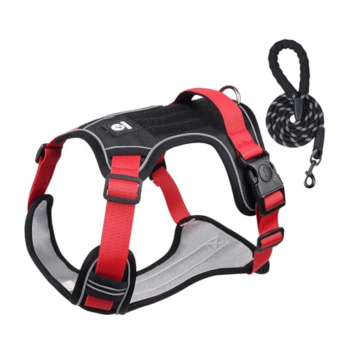 Zuasdvnk Hundetrainingsgeschirr - Atmungsaktives Reflektierendes Hundegeschirr Verstellbares Hundegeschirr | Hunde Zuggeschirr Hundegeschirr Halsband Set mit Polsterung für Outdoor-Aktivitäten Zuasdvnk Hundetrainingsgeschirr - Atmungsaktives Reflektierendes Hundegeschirr Verstellbares Hundegeschirr | Hunde Zuggeschirr Hundegeschirr Halsband Set mit Polsterung für Outdoor-Aktivitäten von Zuasdvnk